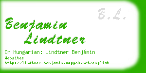 benjamin lindtner business card